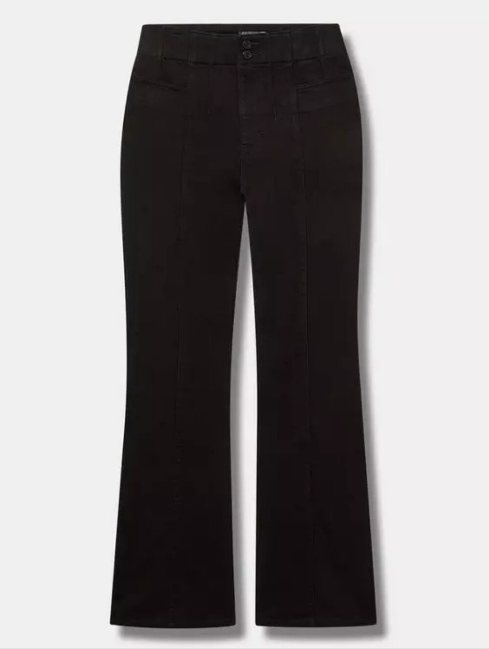torrid | Plus Size | High-Rise Corset Flare Jean | Black Denim | Size 16 Regular